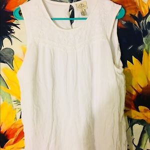 St. John’s bay , sleeveless white blouse